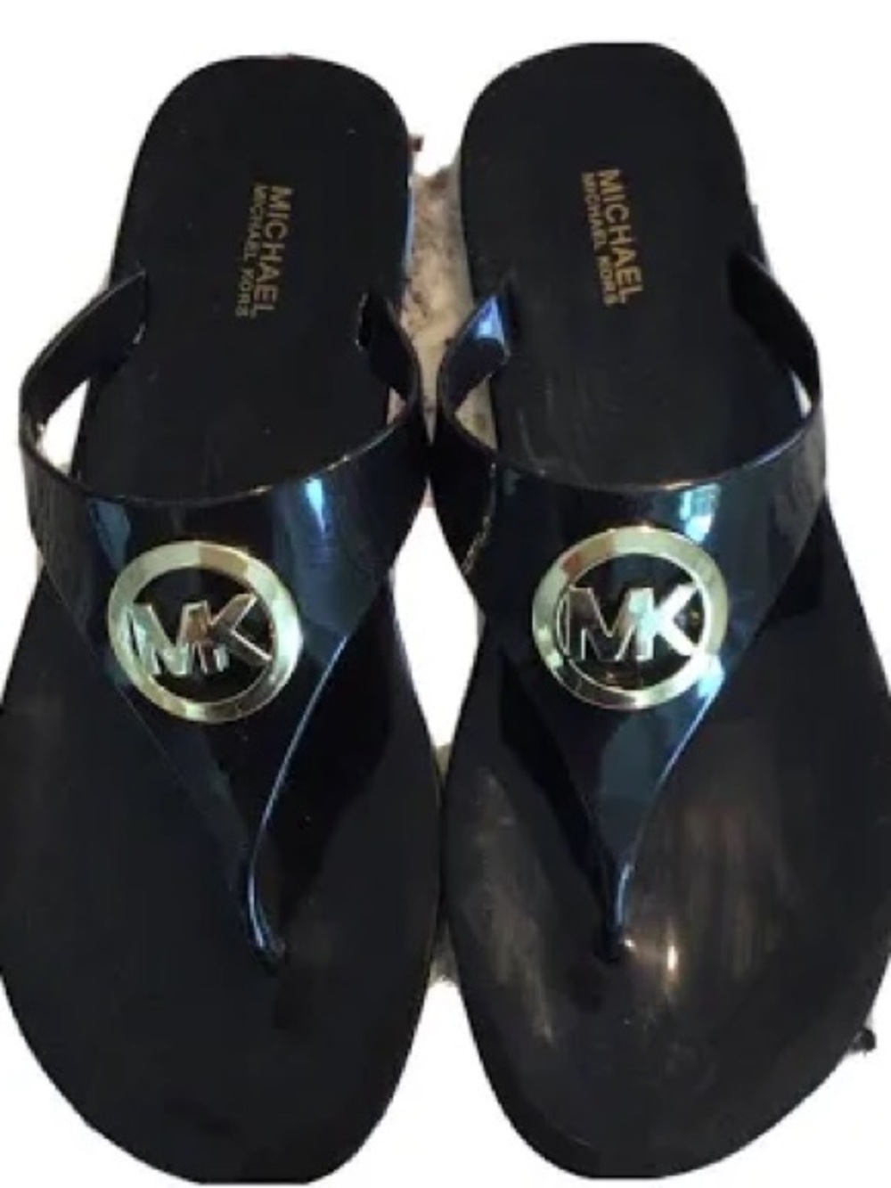 Michael Kors LILLIE Sandals
Flip Flops Black jelly gold logo